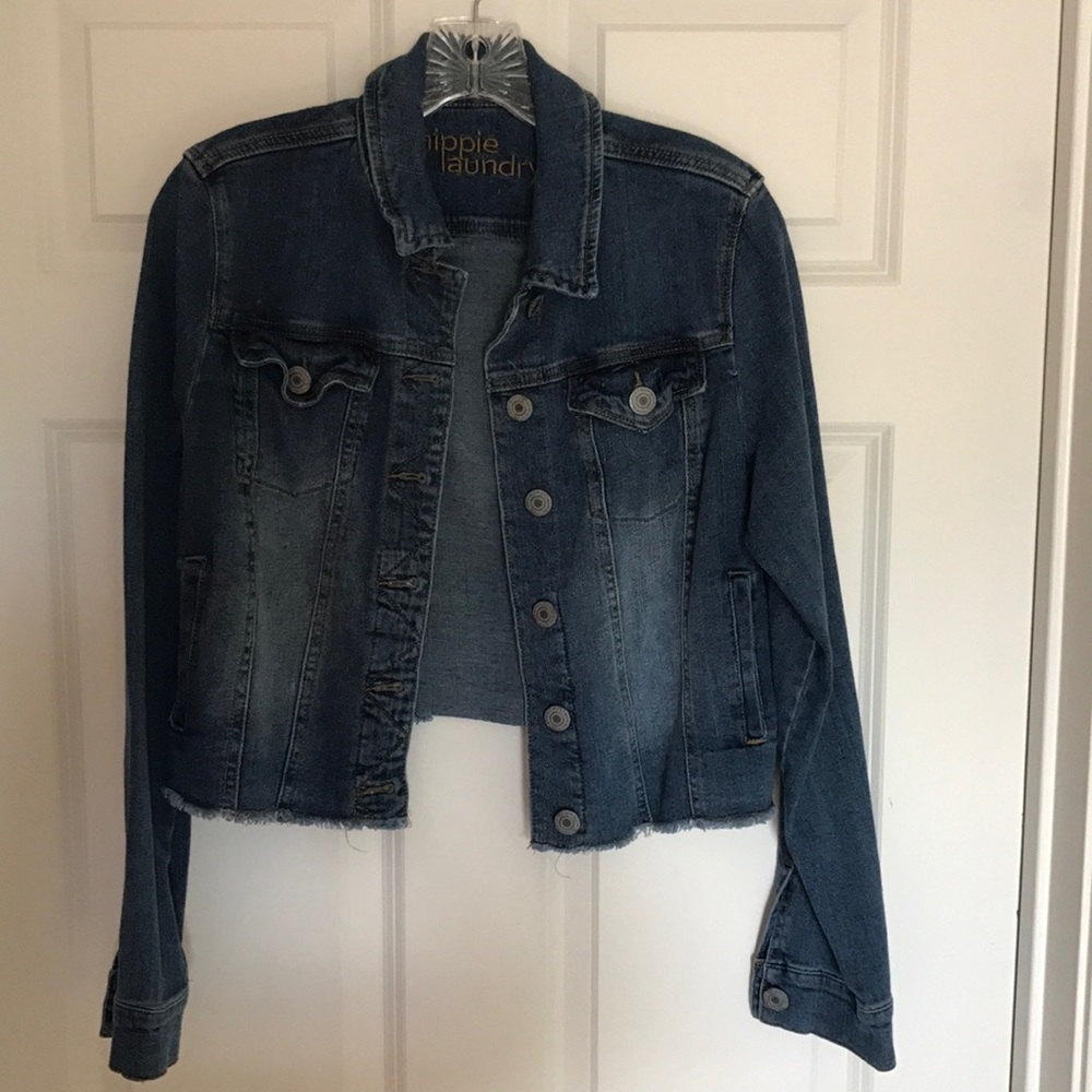 Hippie Laundry distressed crop jean jacket